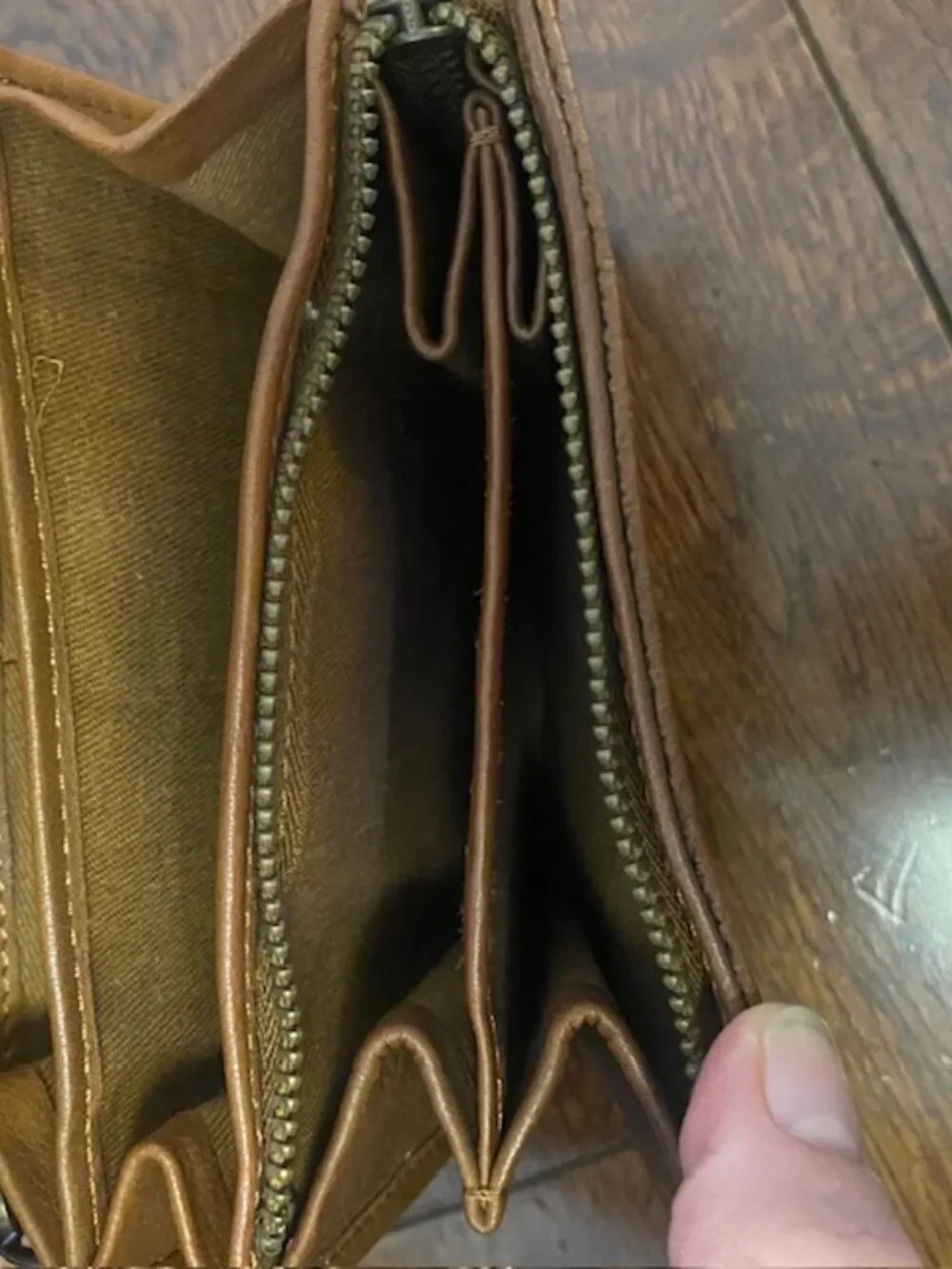 Mango Leather Brown Purse/ Wallet Cross Body Bag - Picture 9 of 16